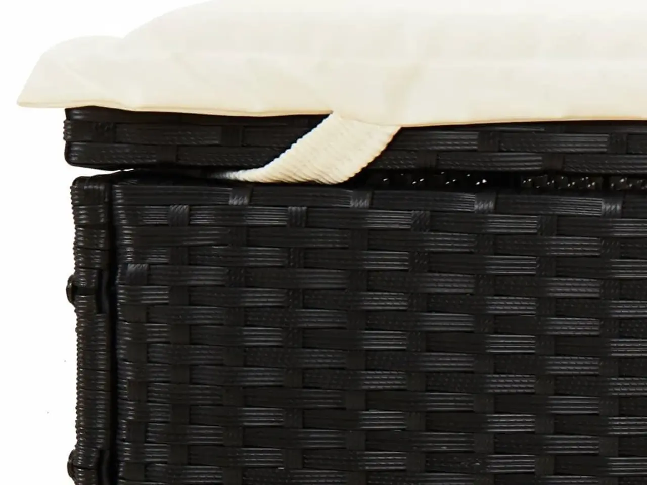 Billede 10 - 2-personers solseng i polyrattan med hynder - sort/creme