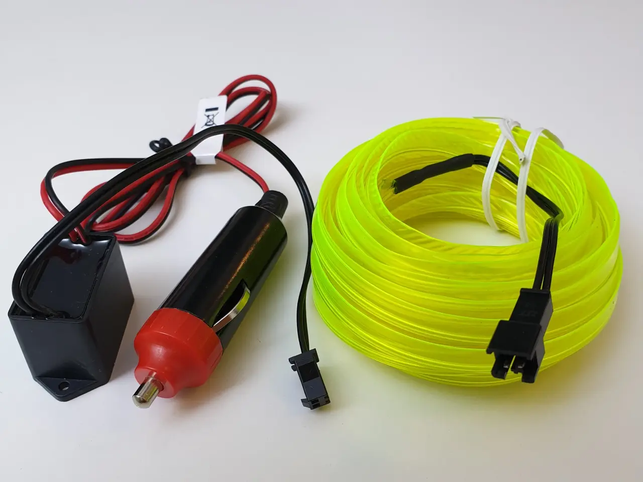 Billede 3 - NY! 5m Citrongul Neon + 12V Inverter
