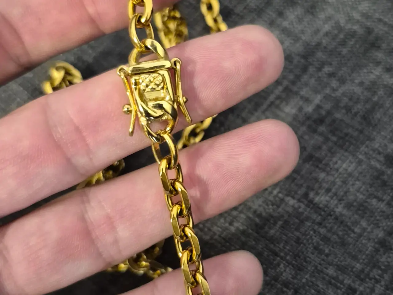 Billede 3 - Goldfilled ankerkæde med kasselås