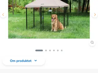 Hundebur der kun har været brugt en gang indefor