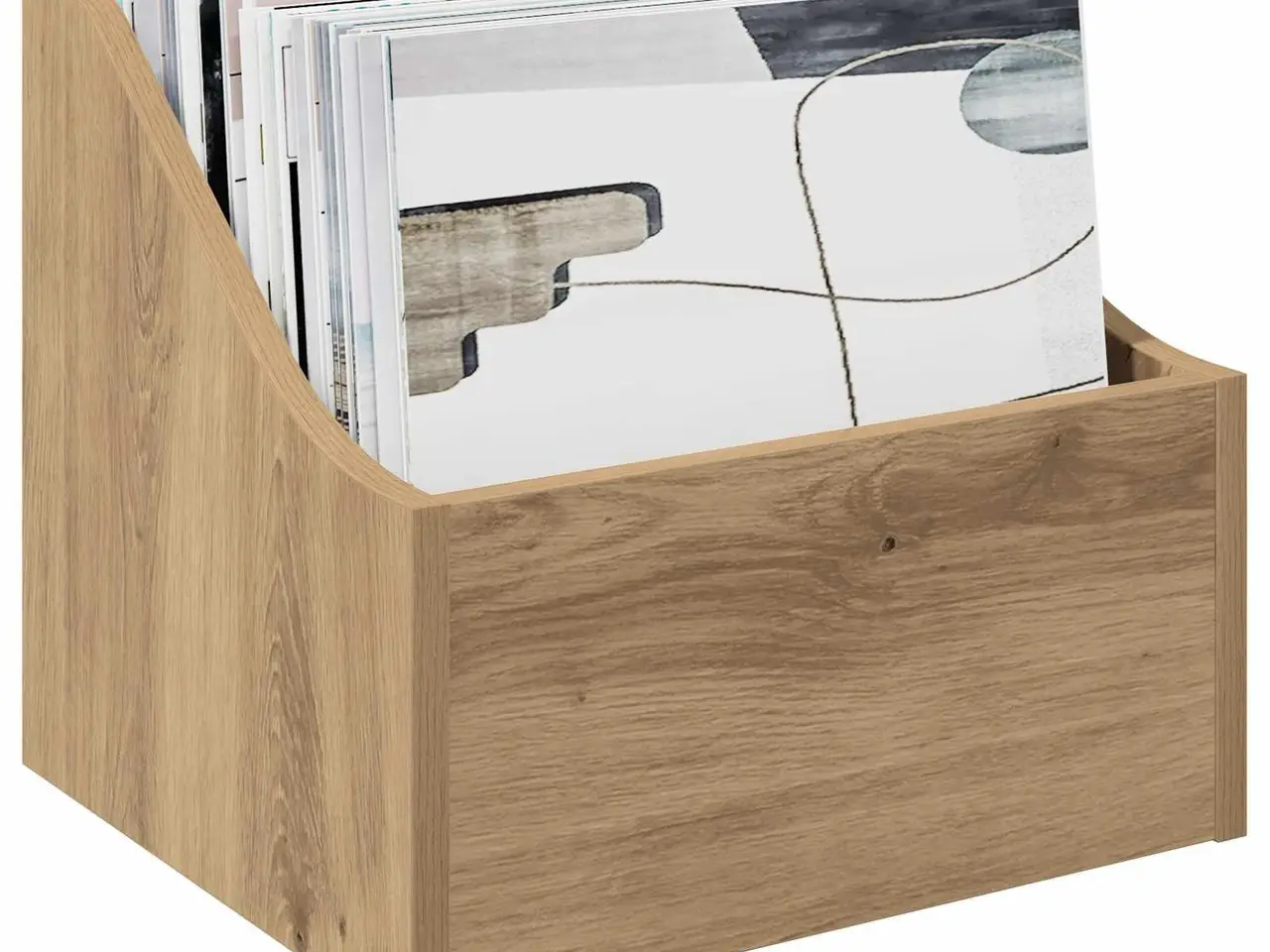 Billede 3 - LP pladeæske i artisan-eg - 37 x 33 x 32 cm