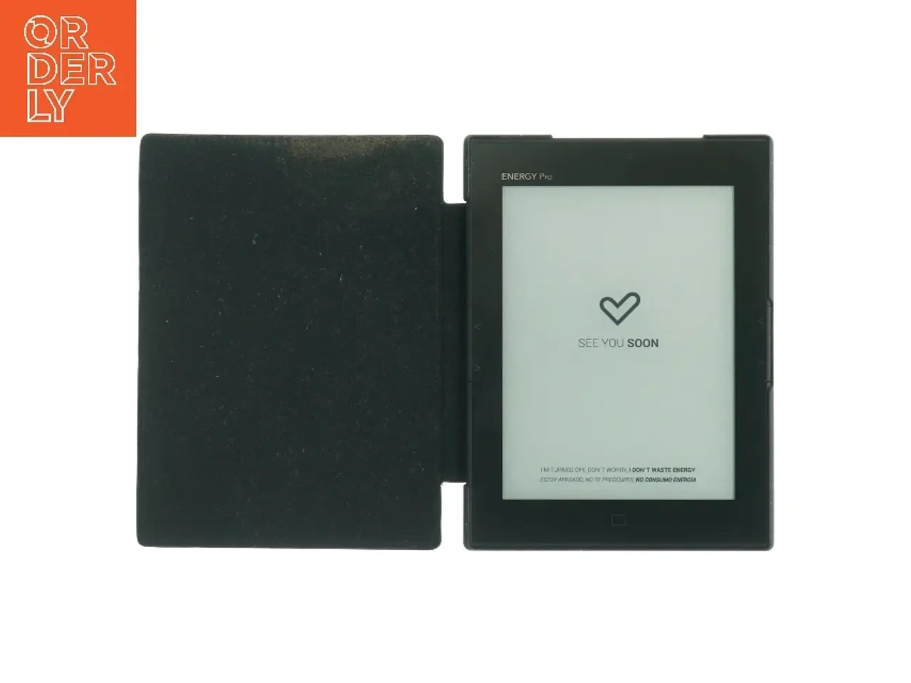 Billede 1 - Sort e-bogslæser med etui fra EnergyPro (str. 16 x 12 cm)