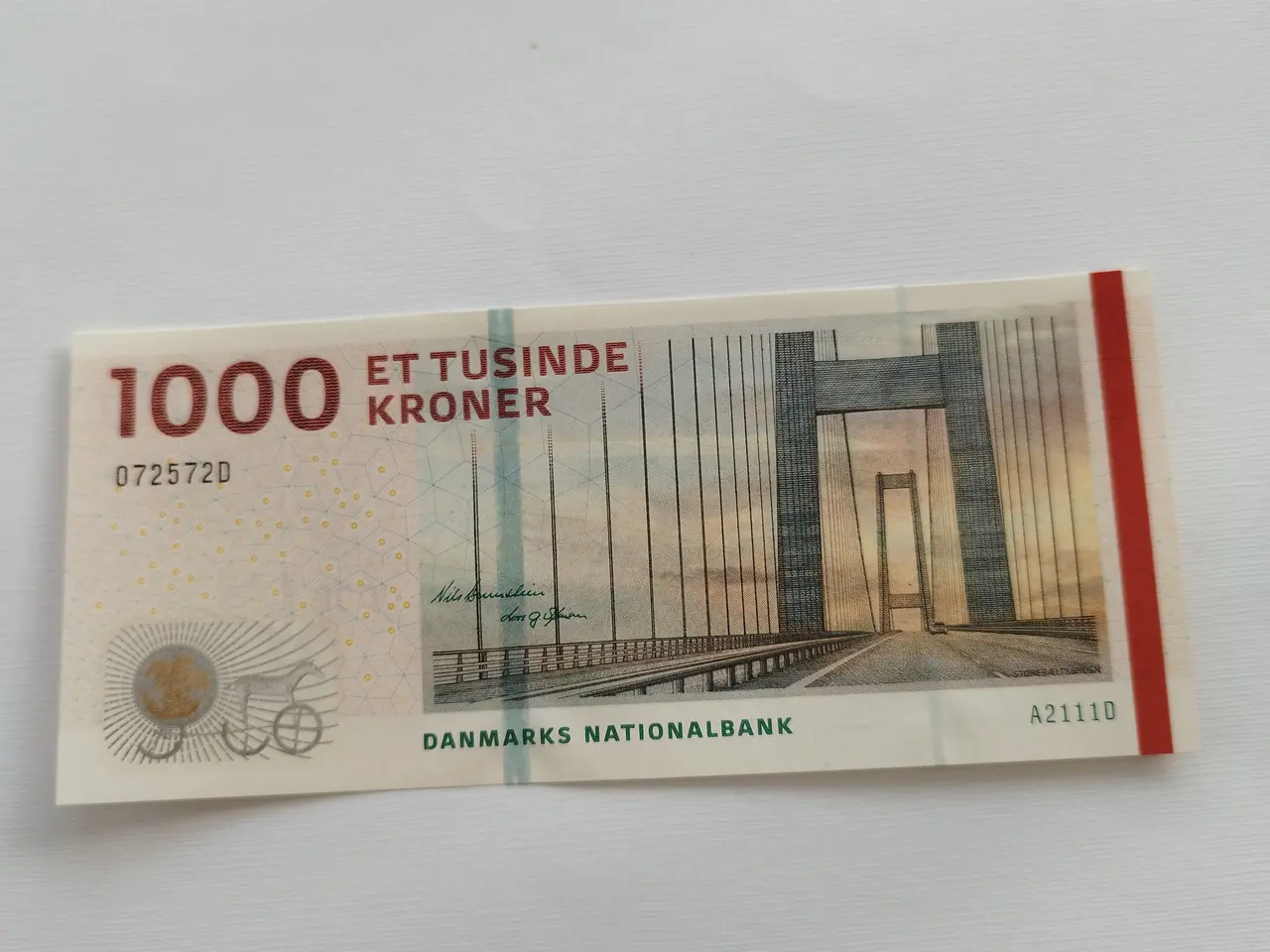 Billede 2 - 1000 Kroner. Storebæltsbroen.2011
