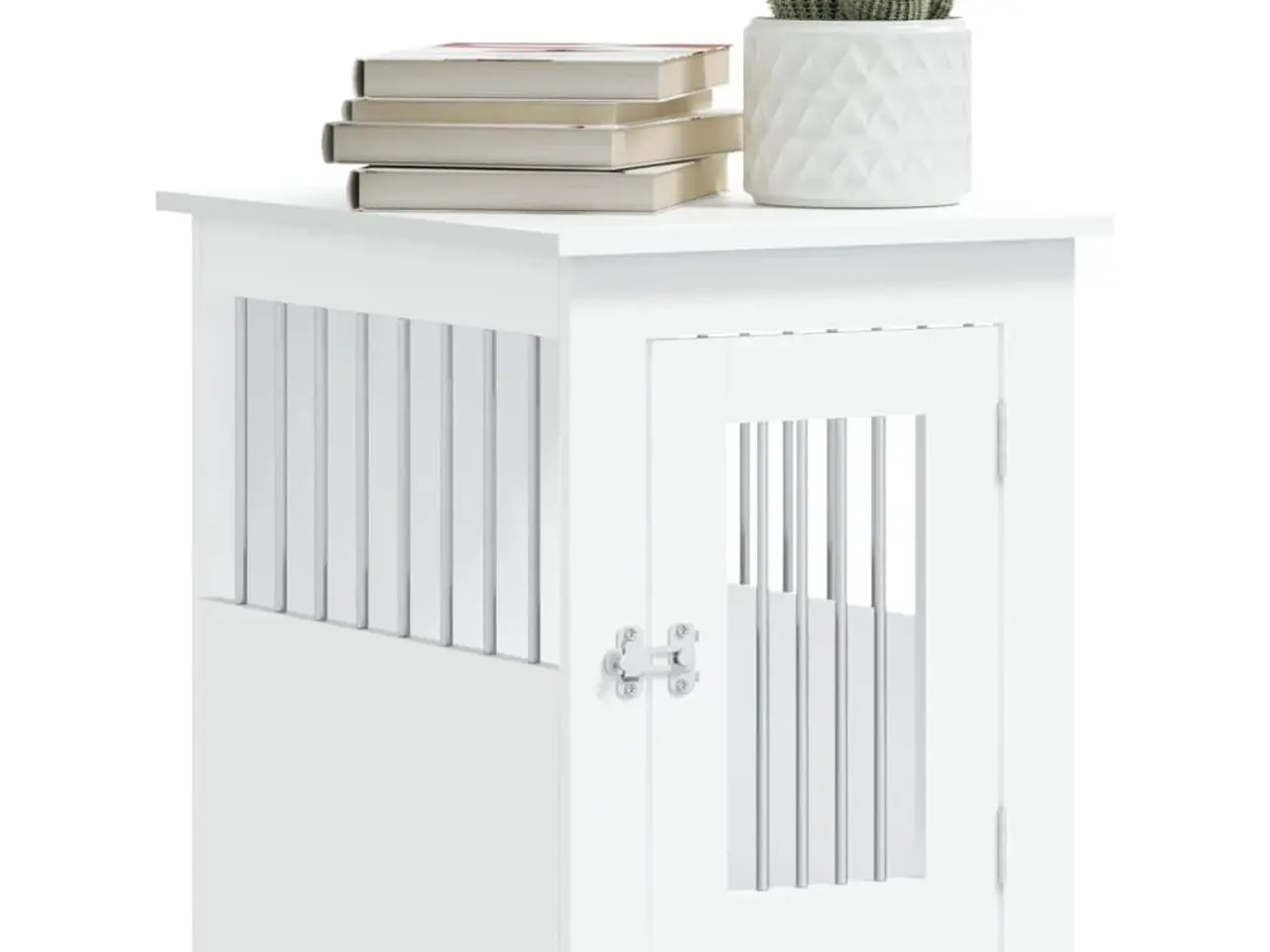 Billede 4 - Hundebur 45x62x59 cm konstrueret træ hvid