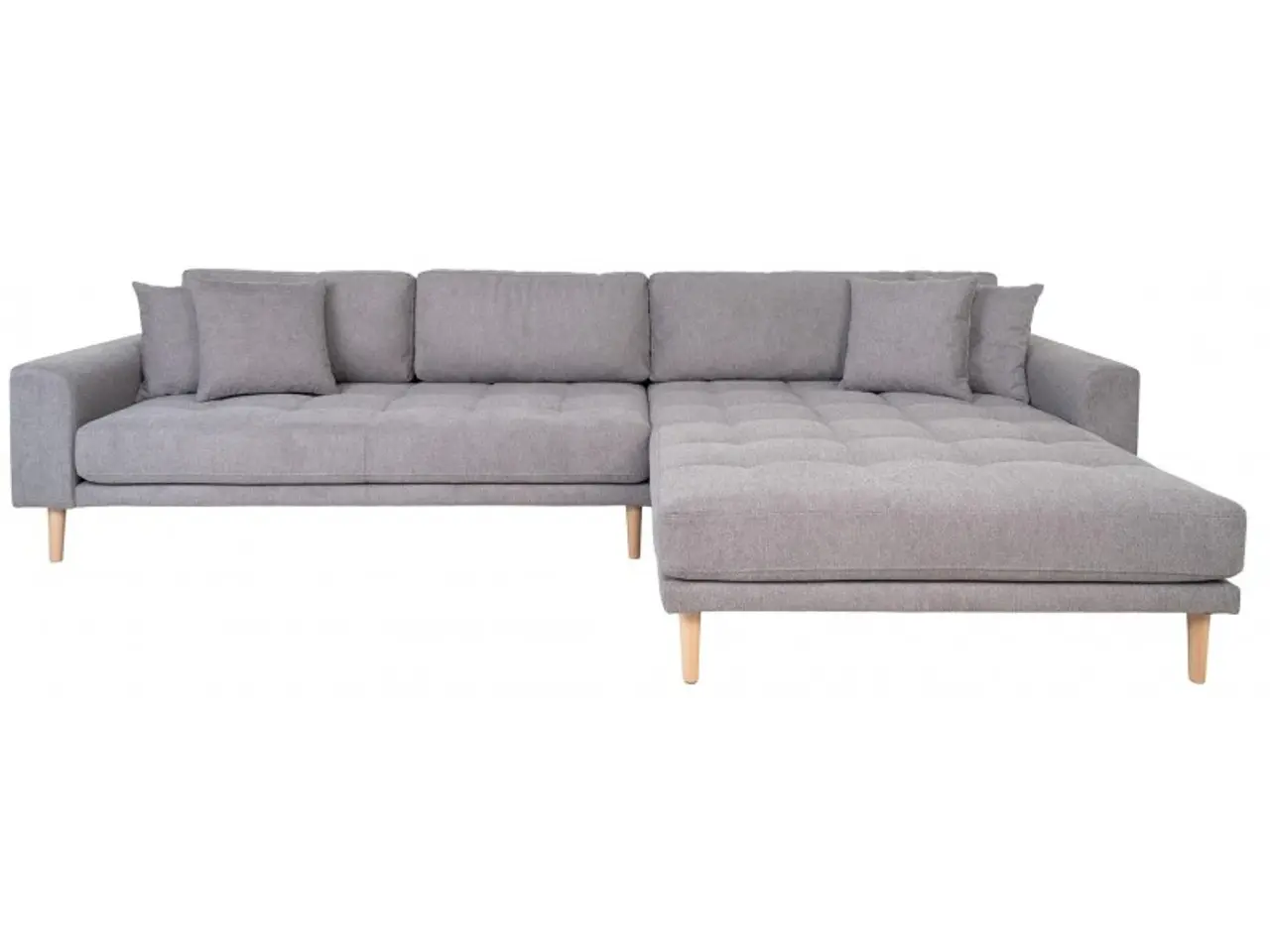 Billede 1 - Lido - Højrevendt Chaiselongsofa - Lysegrå stof