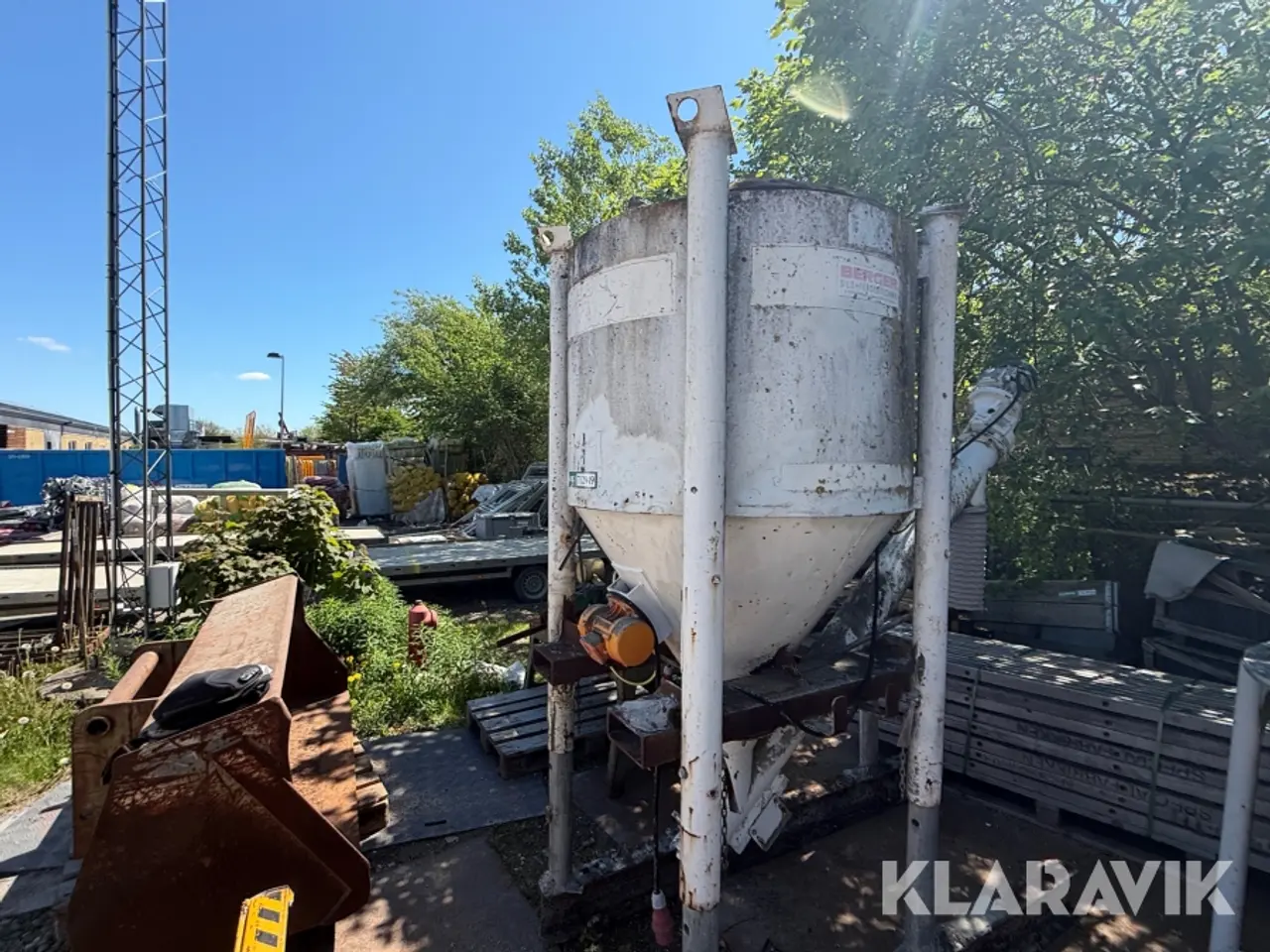 Billede 1 - blandesilo med snegl og elmotor Berger CF1711