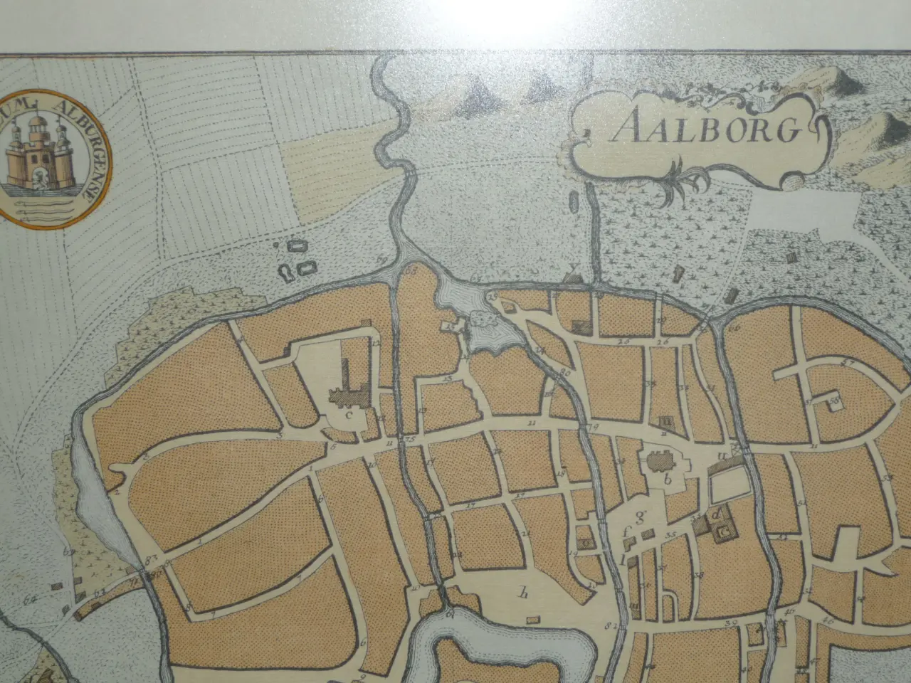 Billede 4 - gammel Kort over Aalborg