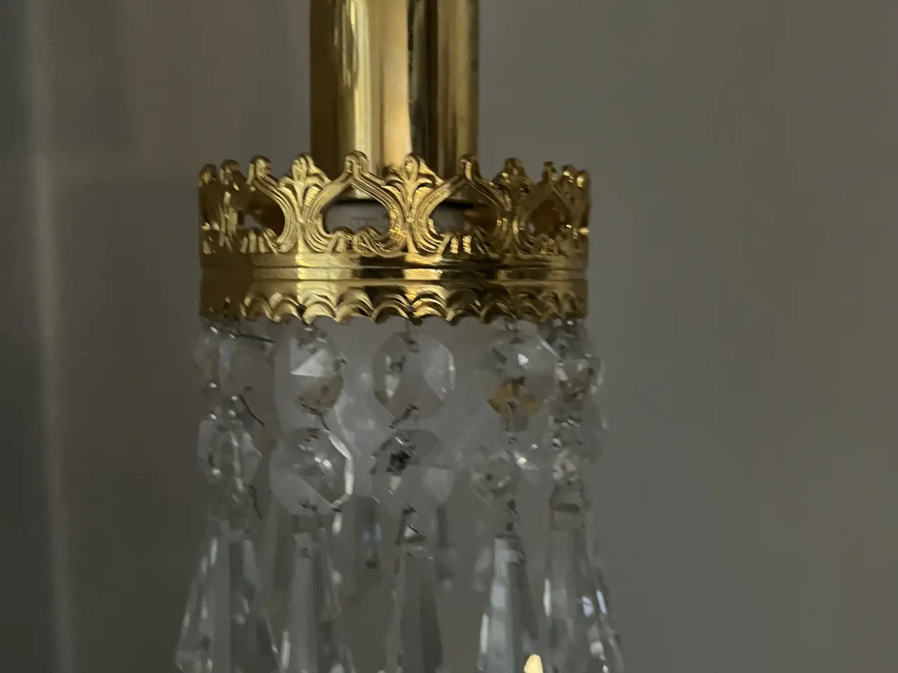 Billede 3 - Smukke vintage messing lamper med prismer