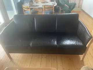 Lædersofa - 3 personers