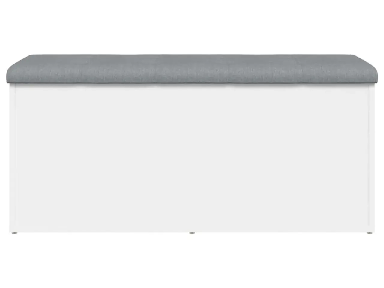 Billede 5 - Opbevaringsbænk hvid 102x42x45 cm konstrueret træ