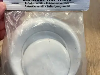 Luftafgangsventil i hvid. Diameter: 10 Cm.