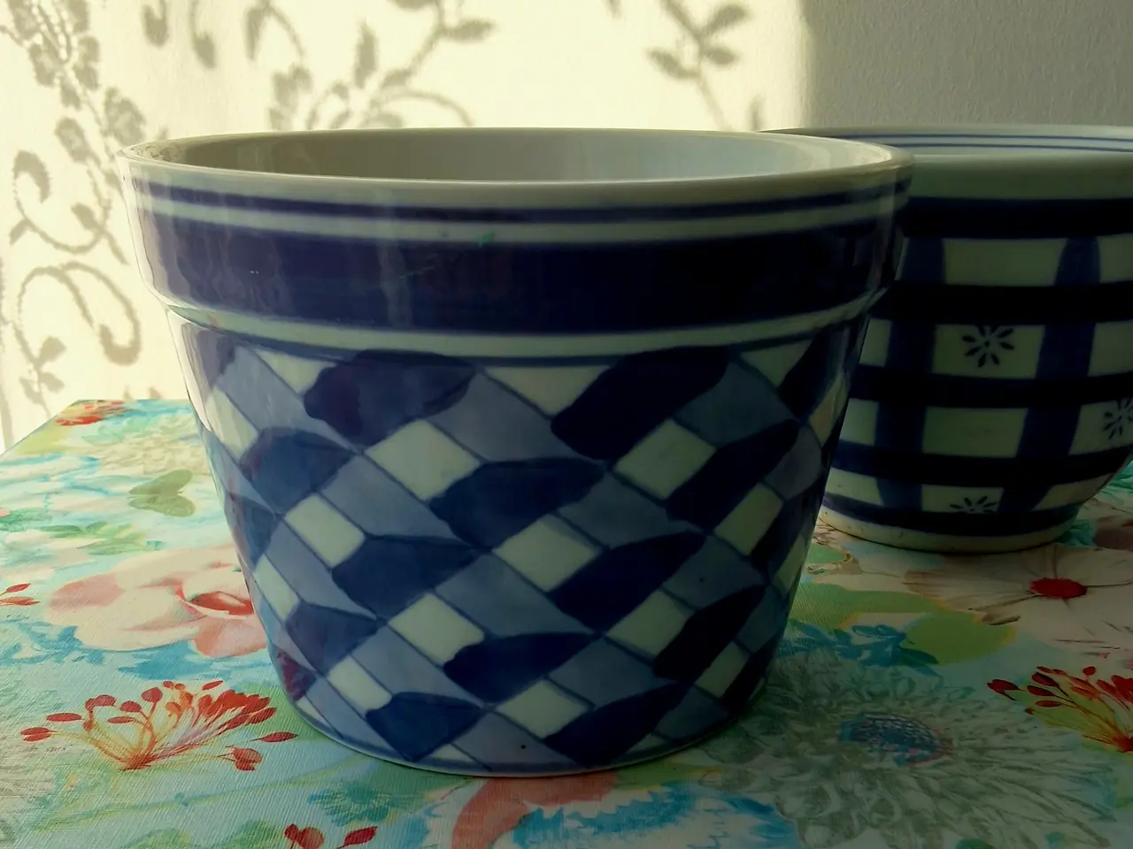 Billede 4 - 3 asiatiske/kinesiske porcelænkrukker / urtepotter