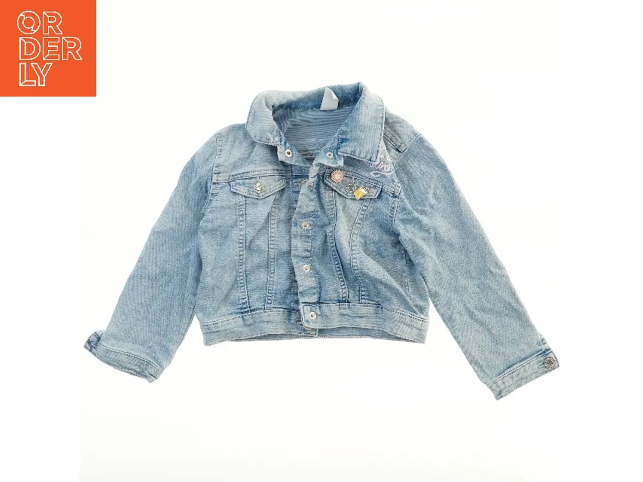 Billede 1 - Lys blå denimjakke med enhjørning fra &Denim (str. 116)