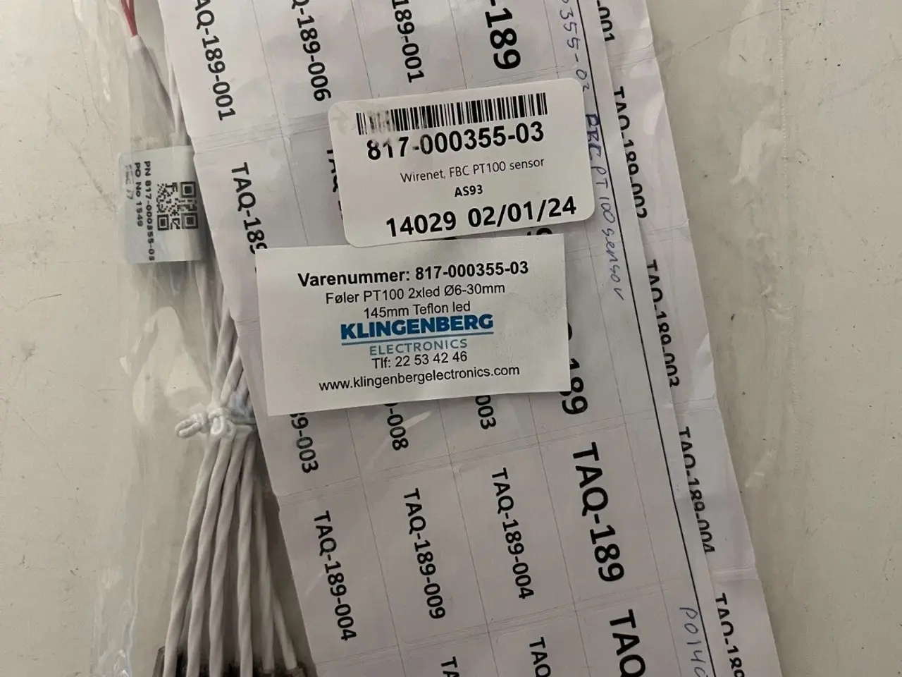 Billede 1 - parti of 10x Klingenberg PT100 Sensors 2xLed 145mm
