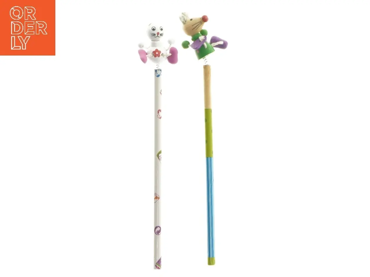 Billede 2 - 2 blyanter med figurer (str. 2 stk 22 cm)