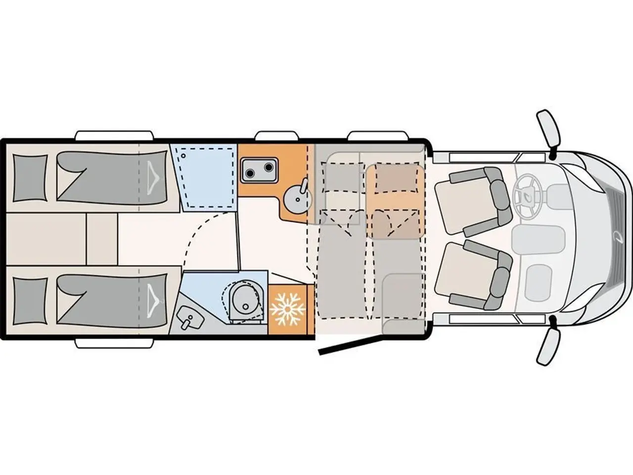 Billede 2 - 2026 - Dethleffs Just Camp T7052EB Dethleffs eksklusive kampagnemodel med vildt meget udstyr og vinterkomfortpakke!
