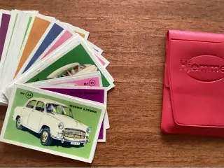 Hjemmets bil samlekort med etui fra 1960`erne