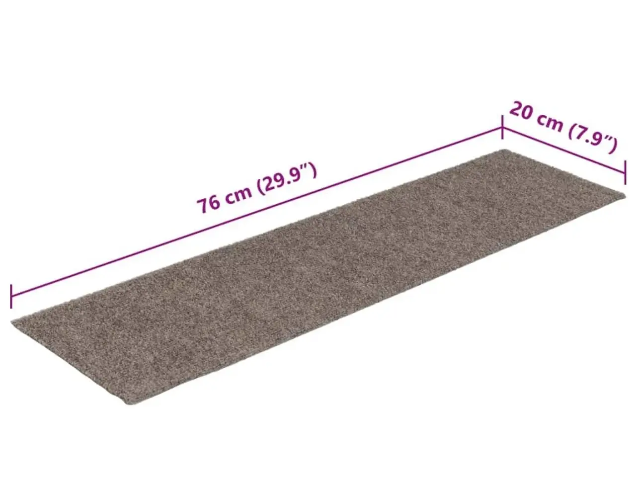 Billede 8 - Trappemåtter selvklæbende 15 stk. 76x20 cm beige rektangulære