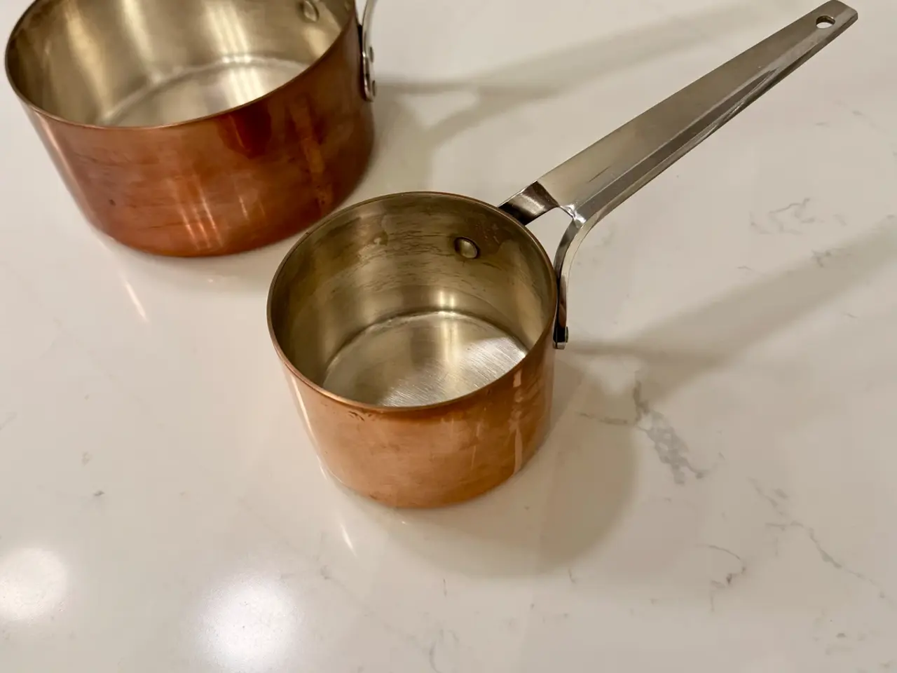 Billede 1 - 2 stk kobbergryder Georg Jensen