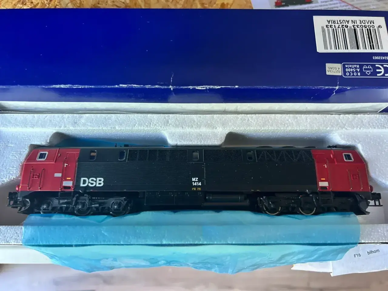 Billede 7 - Modeltog DSB DIESELLOKOMOTIV ROCO MZ RØD-SORT