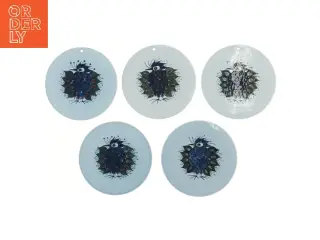 Royal Copenhagen platter, 5 stykker fra Royal Copenhagen (str. 5 styk, ø 15 cm)