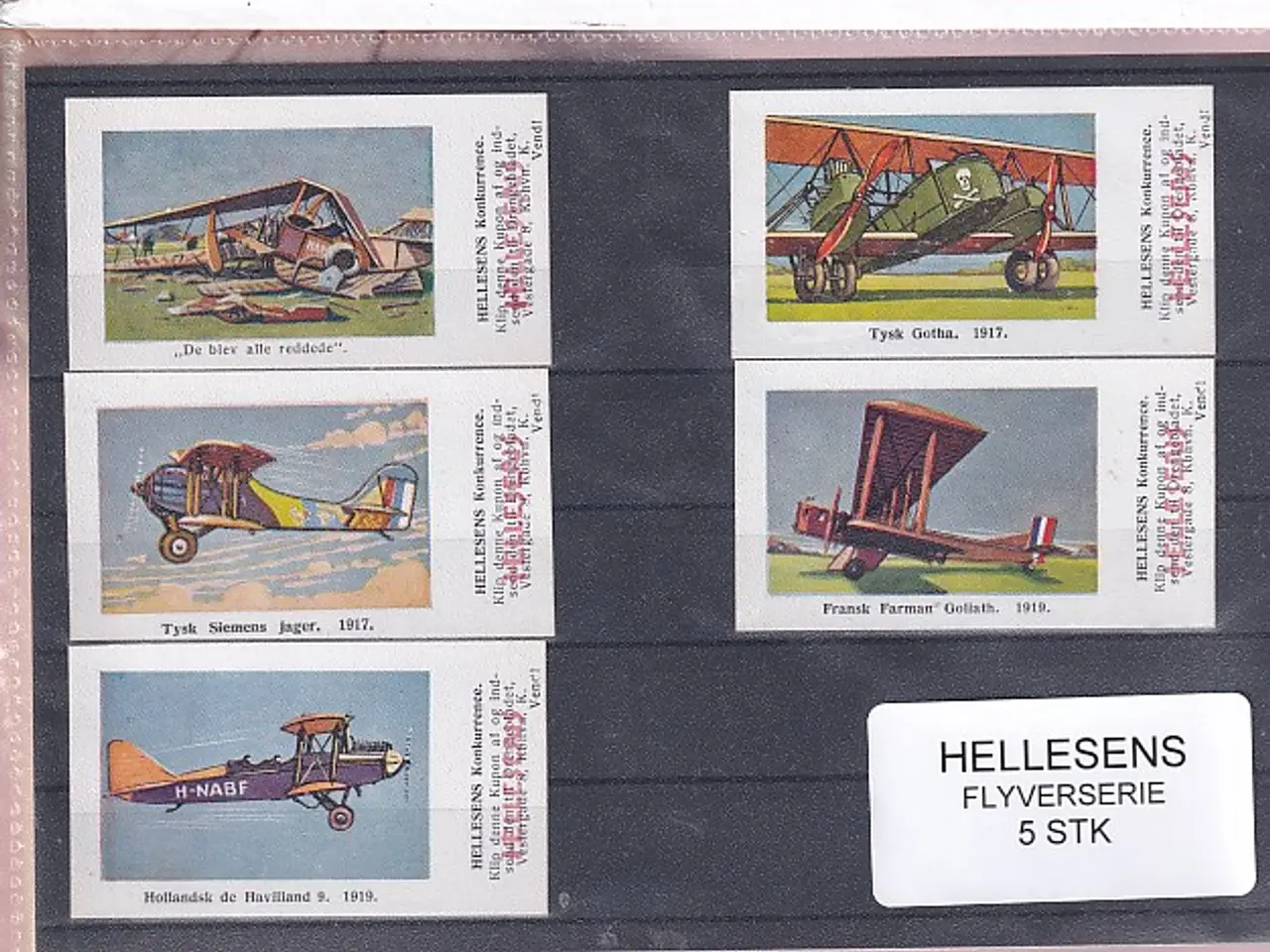 Billede 1 - Hellesens Flyverserie - 5 Stk. mærkater