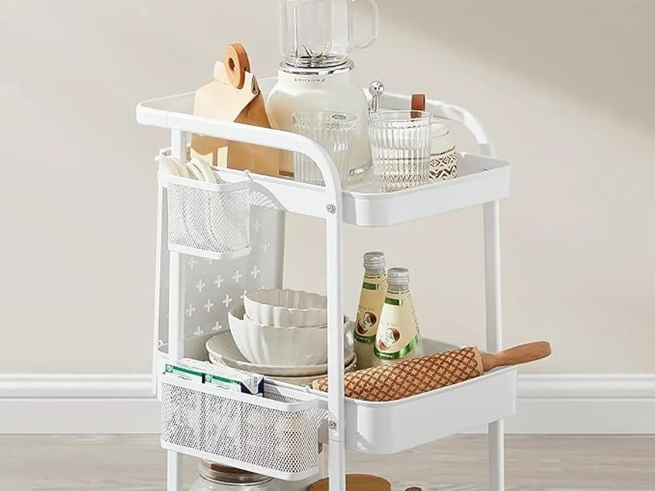 Billede 6 - Opbevaringsvogn med 3 hylder - Cloud White