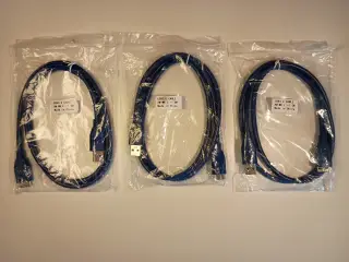 USB 3.0 kabler á 1 m - 3 stk. sælges samlet