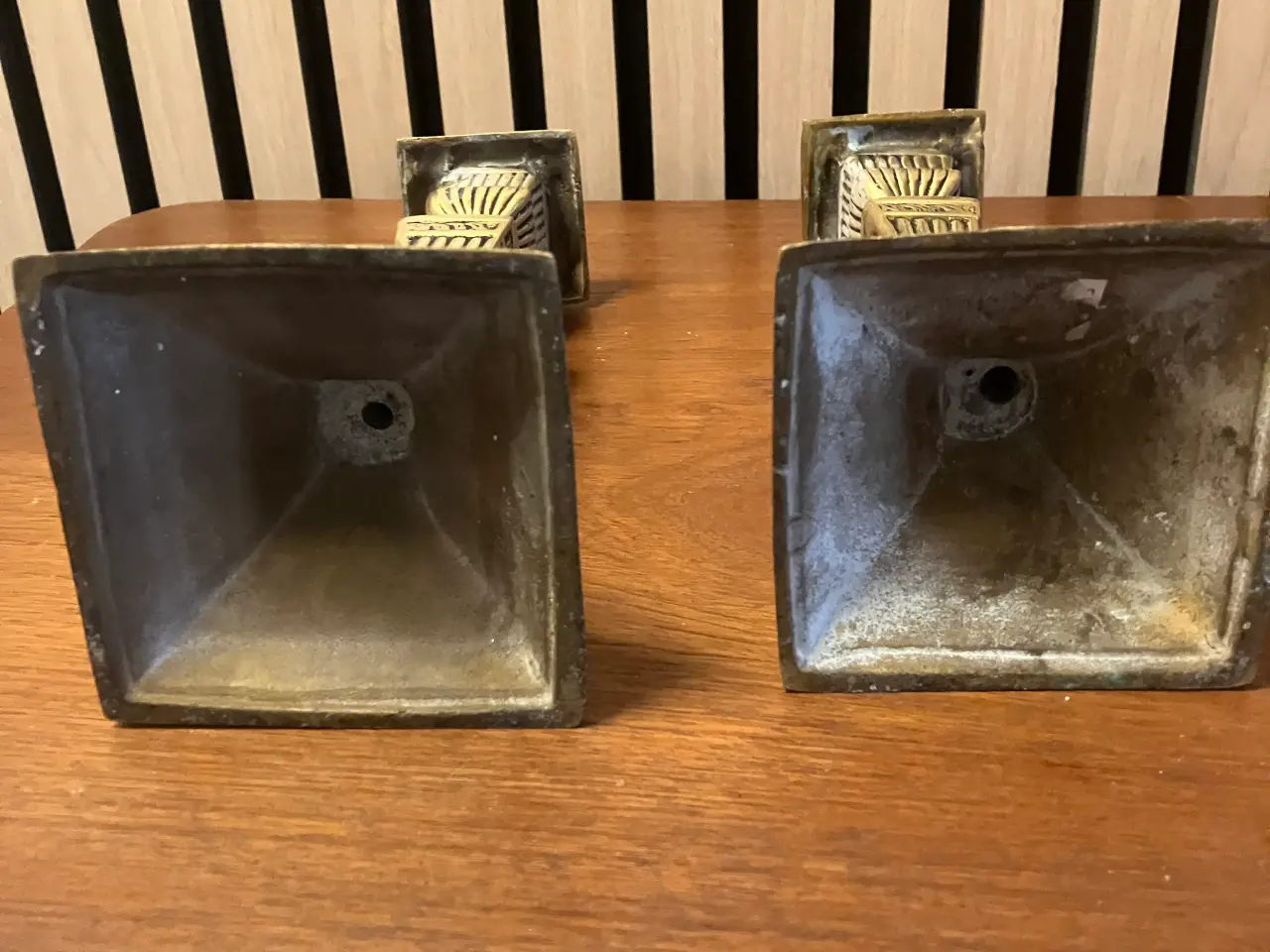 Billede 4 - Vintage lysestager med guld look 