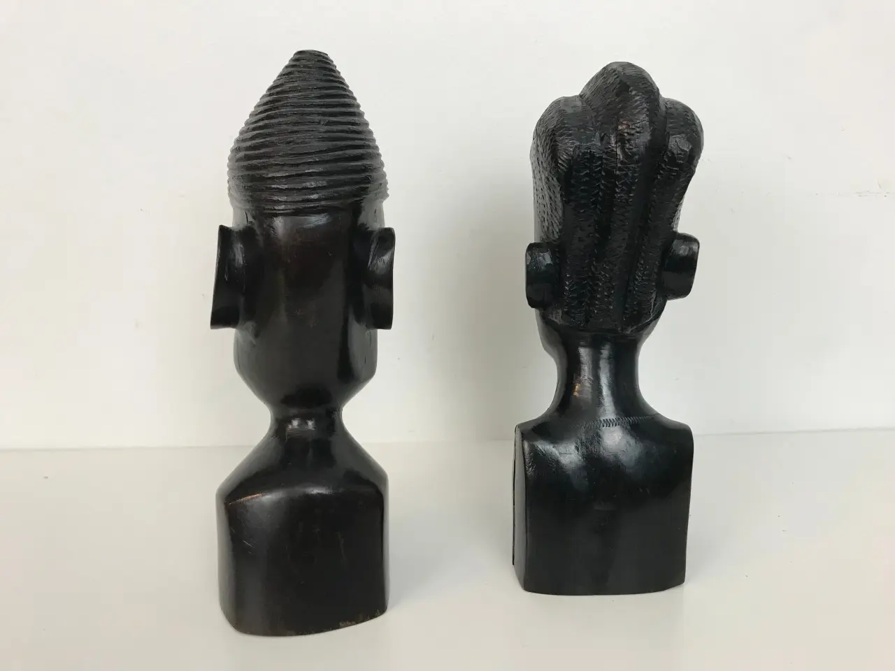 Billede 6 - 2 store afrikanske buster i ibenholt træ