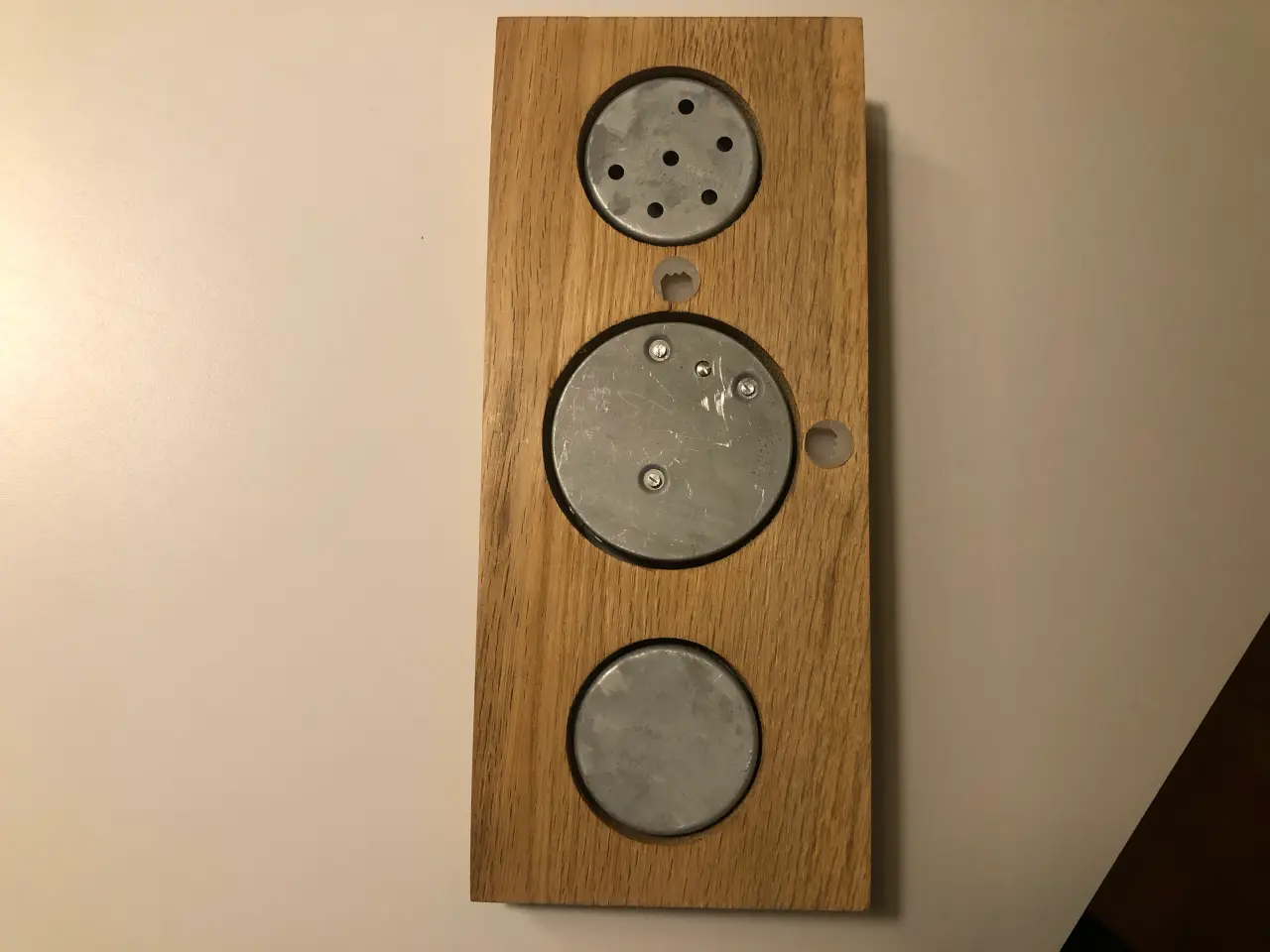 Billede 6 - Egetræs plade med barometer, termometer og hygrome