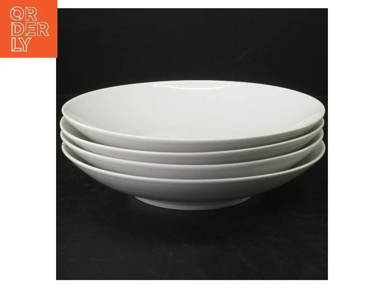 Billede 1 - Hvide middagstallerkener (4 stk) (str. 22 cm)