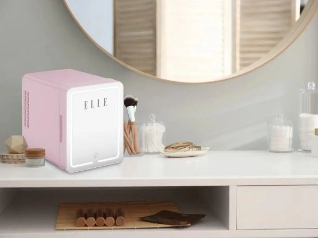 Billede 6 - Elle mini køleskab 4 l med LED makeupspejl - lilla