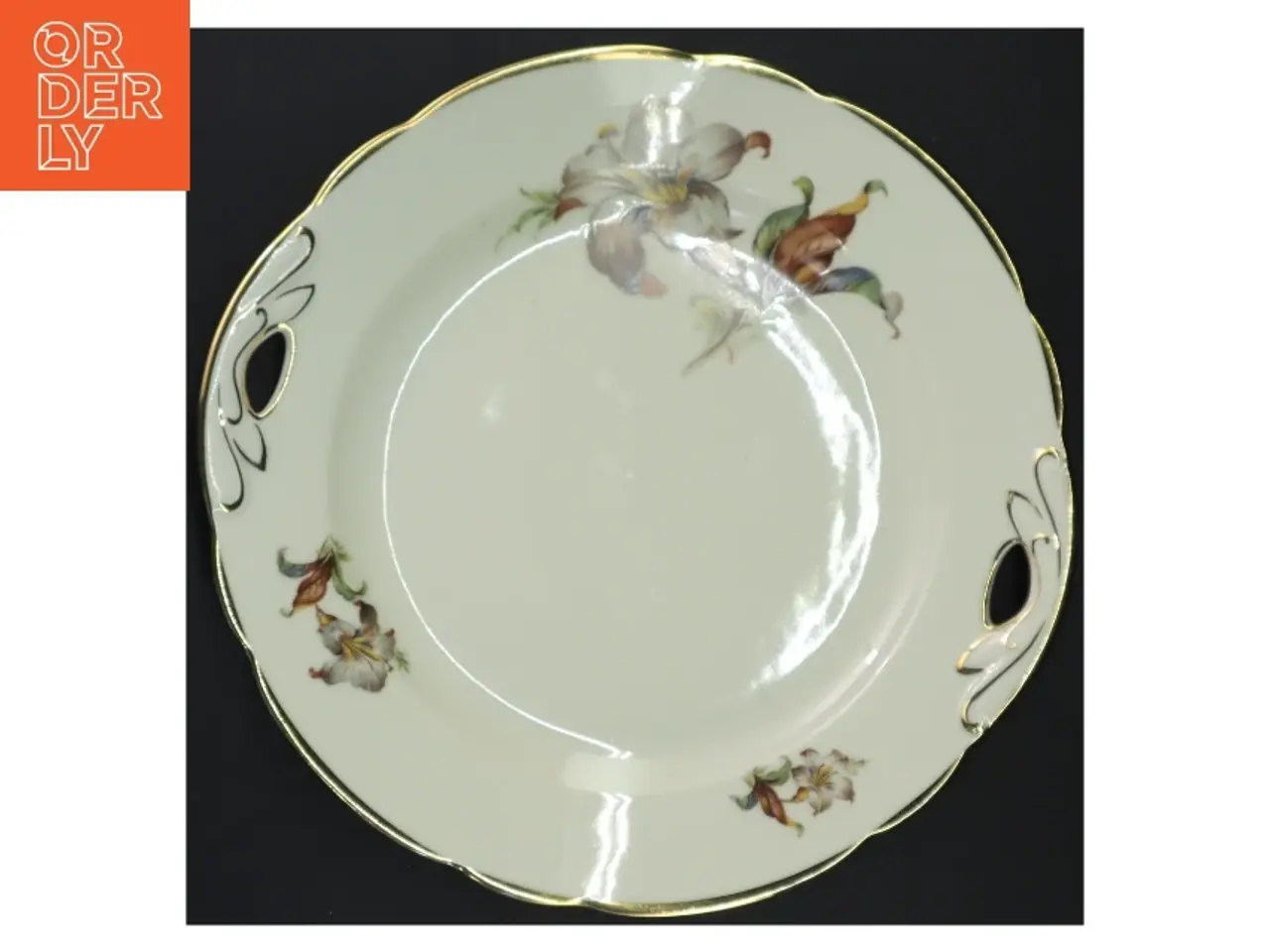 Billede 1 - Porcelænsfad med blomster fra Rothesmann Reichenau Bavaria (str. Ø 25 cm)