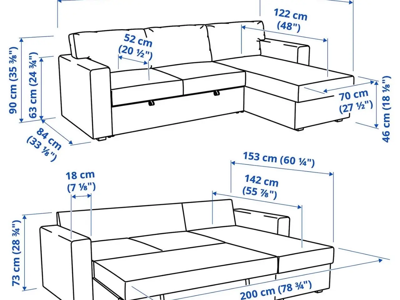 Billede 5 - Bårslöv 3-pers. sovesofa med chaiselong
