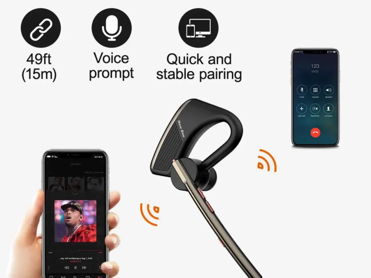 Billede 1 - New Bee M50 Bluetooth Headset 