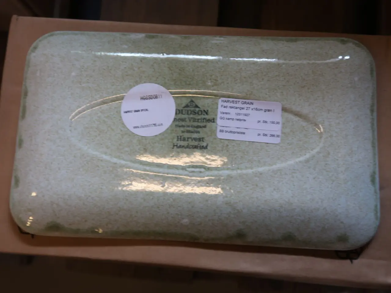 Billede 3 - 18 stk. Dudson Harvest Grain fad, grøn, 27 x 16 cm