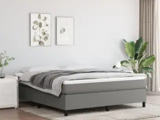 Kontinentalseng med madras 180x200 cm stof mørkegrå