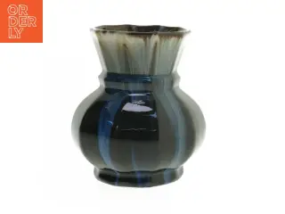 Art Nouveau Keramisk vase med løbeglasur (str. 12,5 cm)