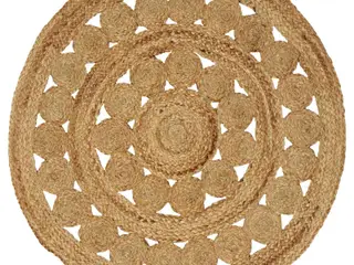 Tæppe Naturfarvet Ø 90 cm Jute