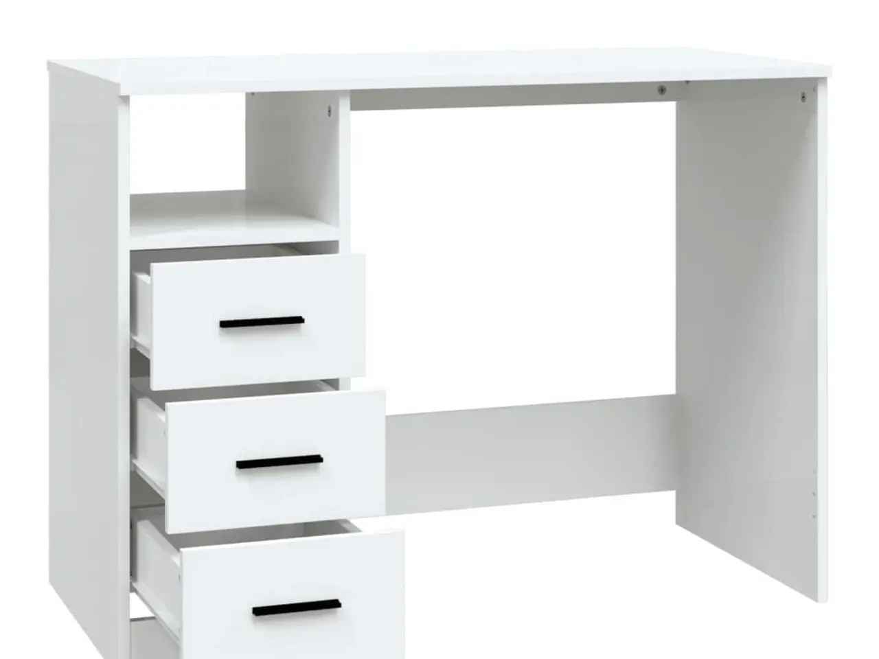 Billede 5 - Skrivebord med skuffer 102 x 50 x 76 cm - hvid
