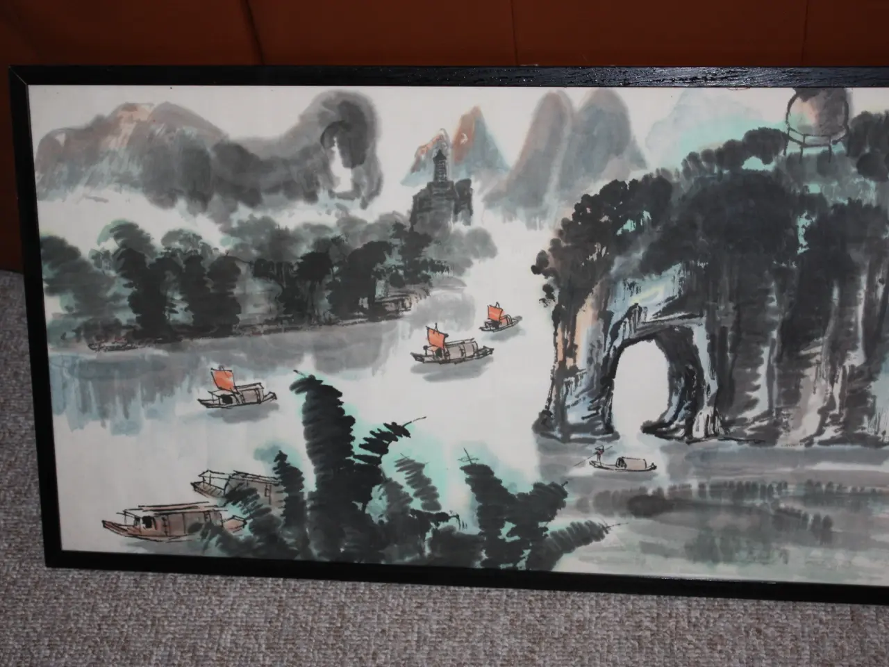 Billede 3 - Kinesisk billede 67 cm x 34 cm