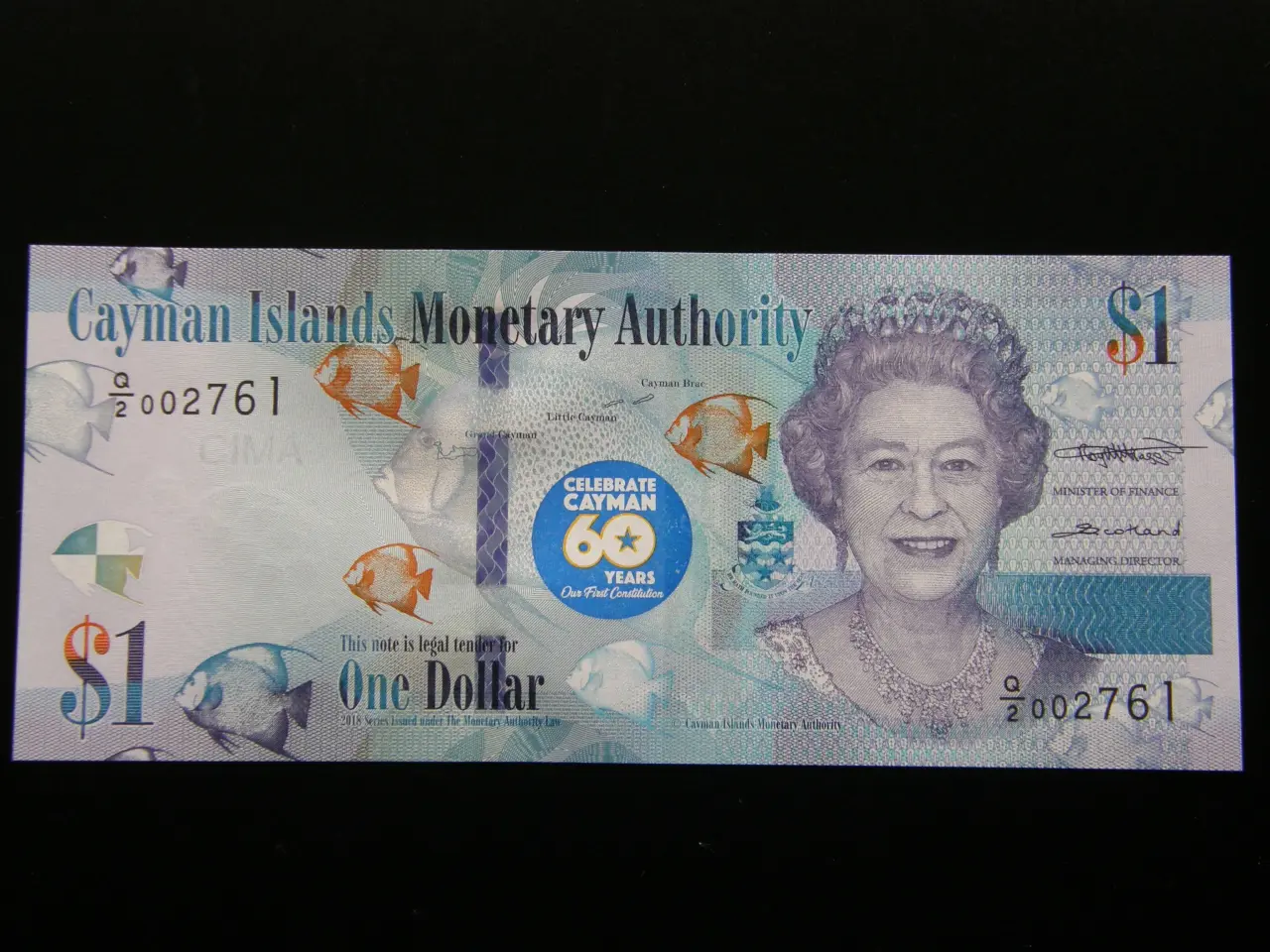 Billede 1 - Cayman Islands 1 Dollar 2018 Unc.