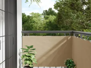 Balkonafskærmning Oxford-stof 90x400 cm beige