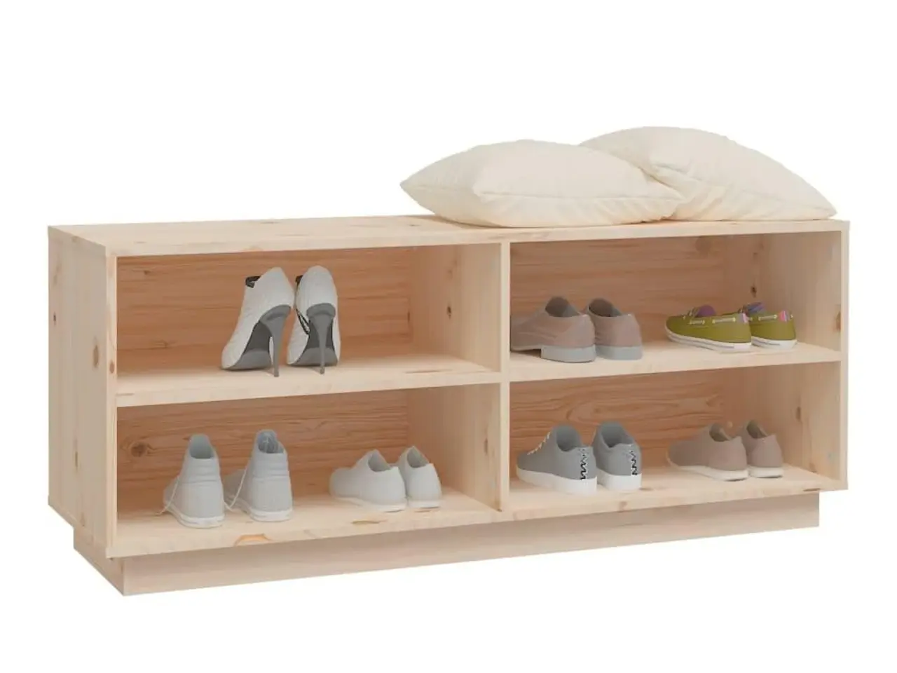 Billede 4 - Skoreol 110x34x45 cm massivt fyrretræ