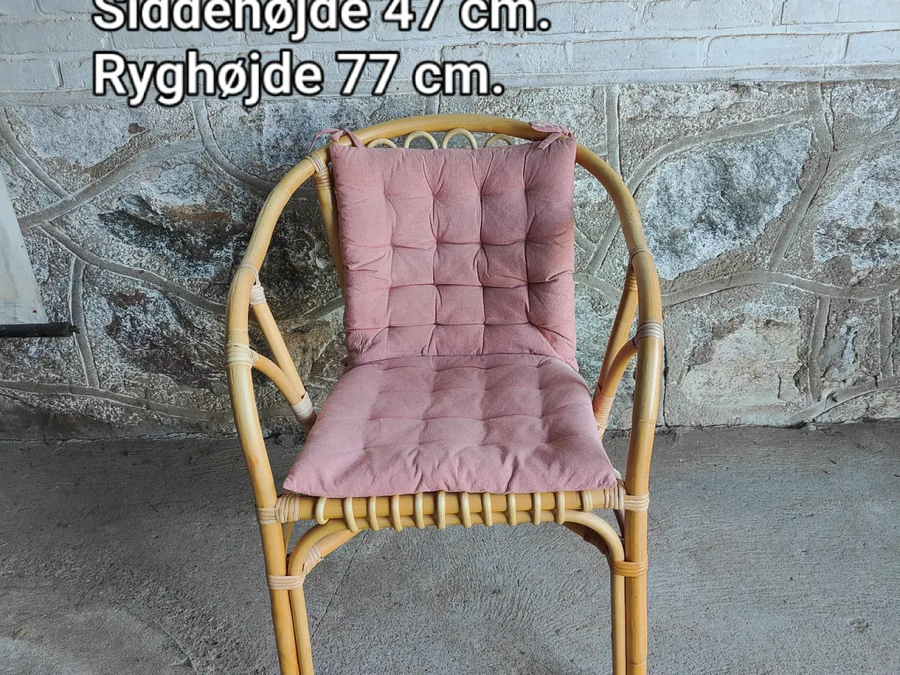 Billede 11 - 6 stk bambus stole med hynder