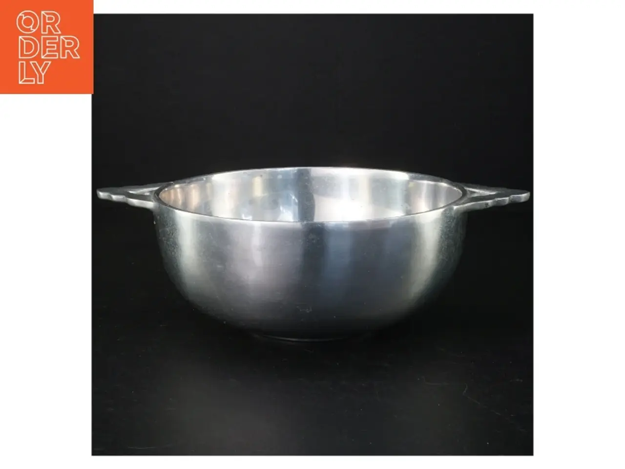 Billede 1 - Sølvfarvet metal skål med hanker (str. Ø 19,5 cm)