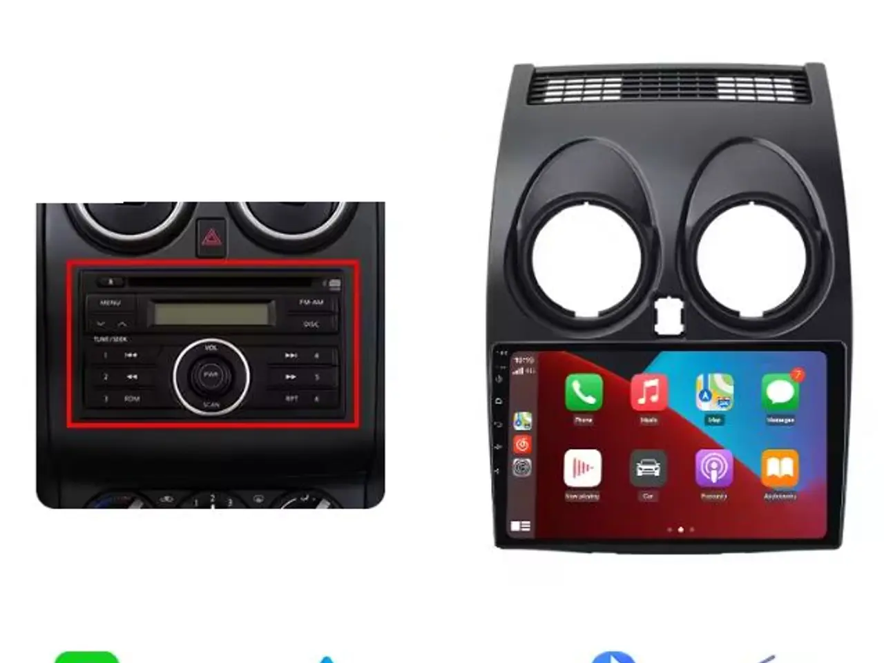 Billede 2 - Carplay til Nissan Qashqai 2007 til 2013