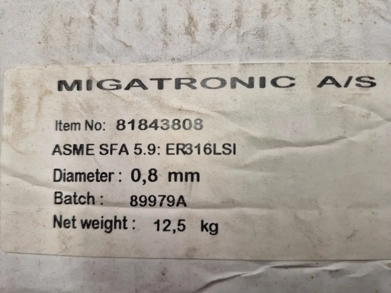 Billede 6 - Migatronic Rusfri svejsetråd ER316LSI 12.5 kg