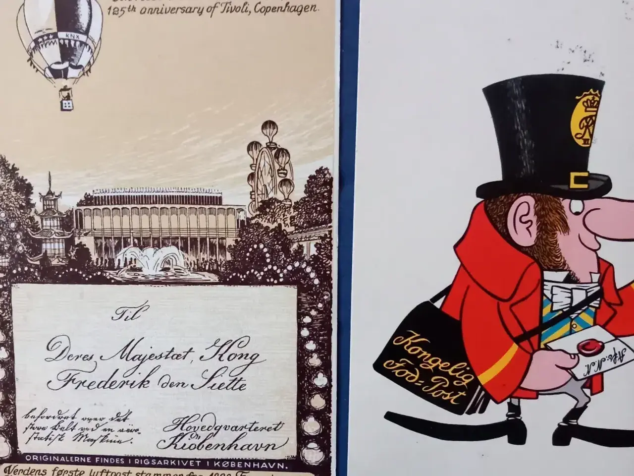 Billede 2 - Postkort fra ballonopstigning ved Tivolis 125 års 